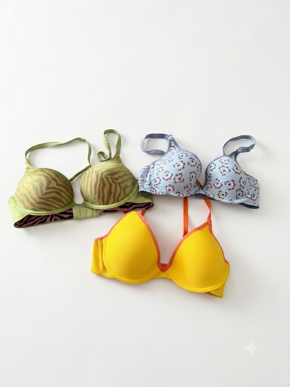 Push-up Colorful Bras Bundle of 3